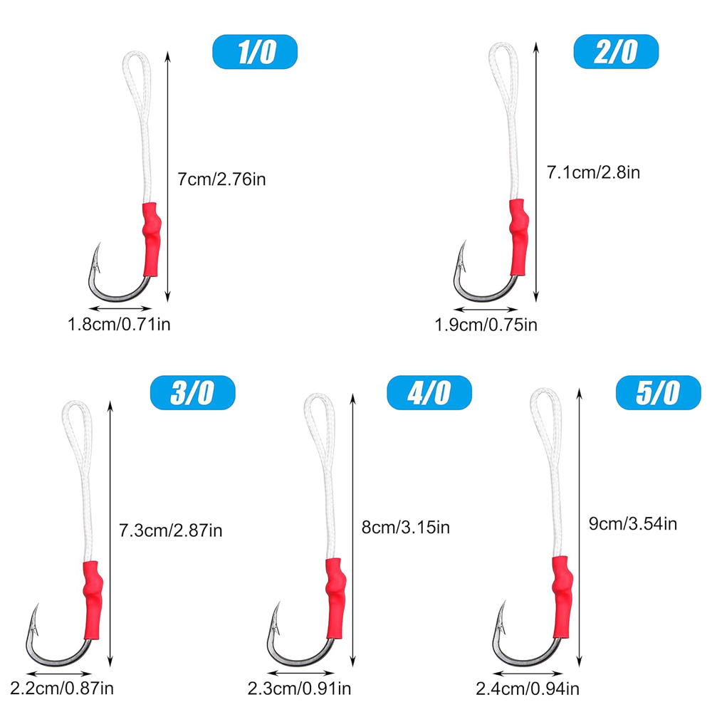5 Pz 1/0-10/0 Lento jig assist - Fishing Hook Offset recensione e prezzo