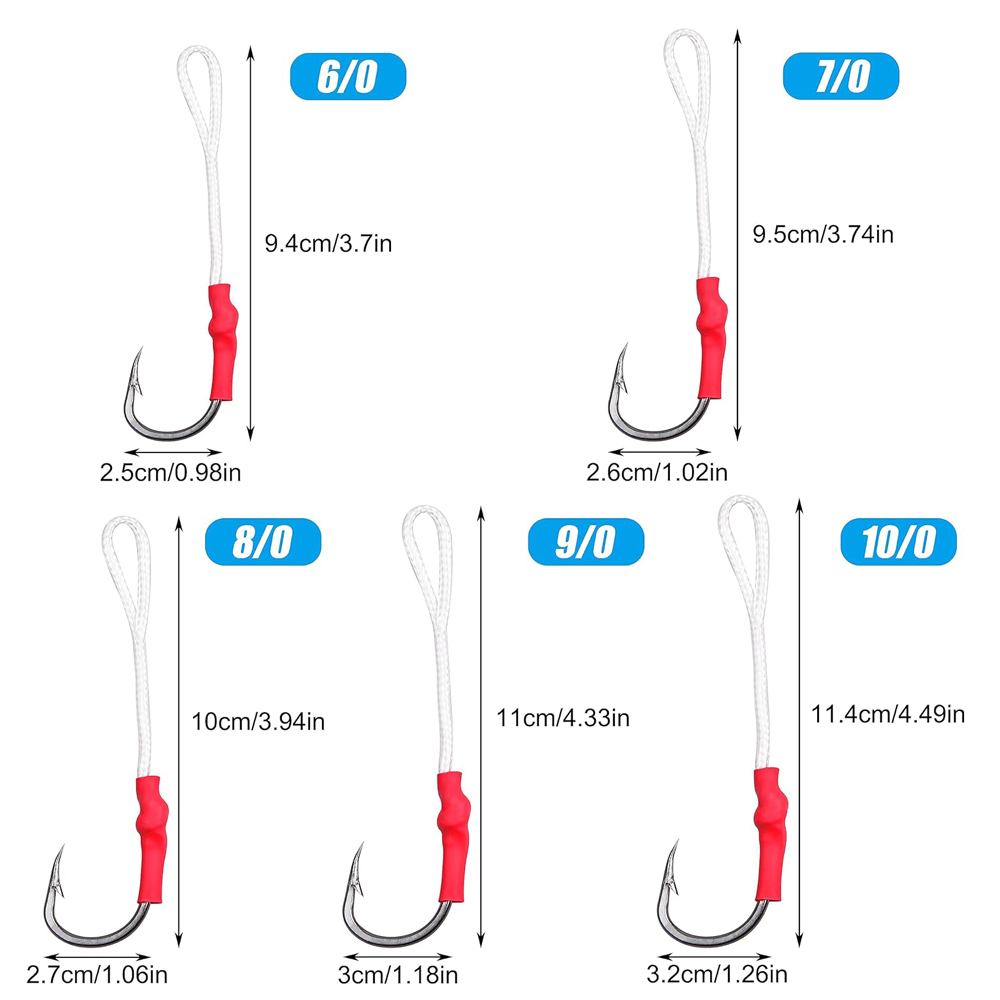 5 Pz 1/0-10/0 Lento jig assist - Fishing Hook Offset recensione e prezzo