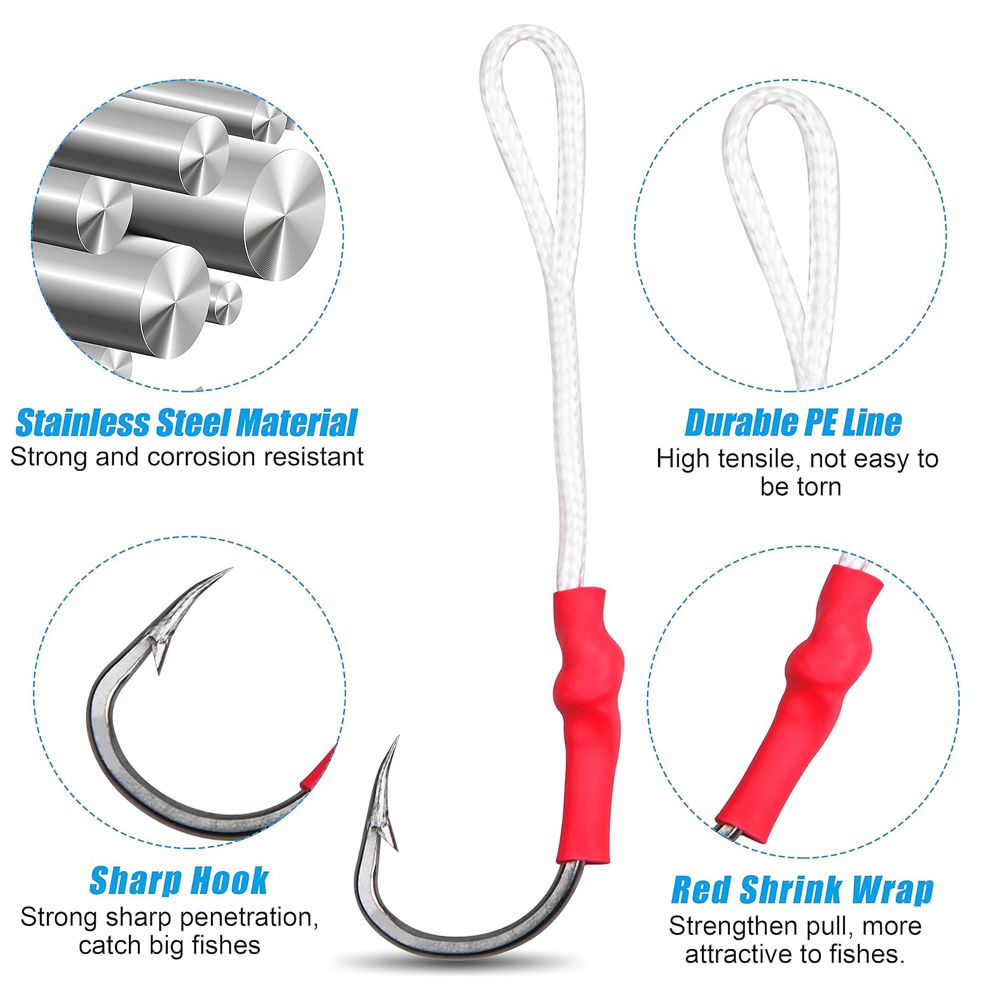 5 Pz 1/0-10/0 Lento jig assist - Fishing Hook Offset recensione e prezzo
