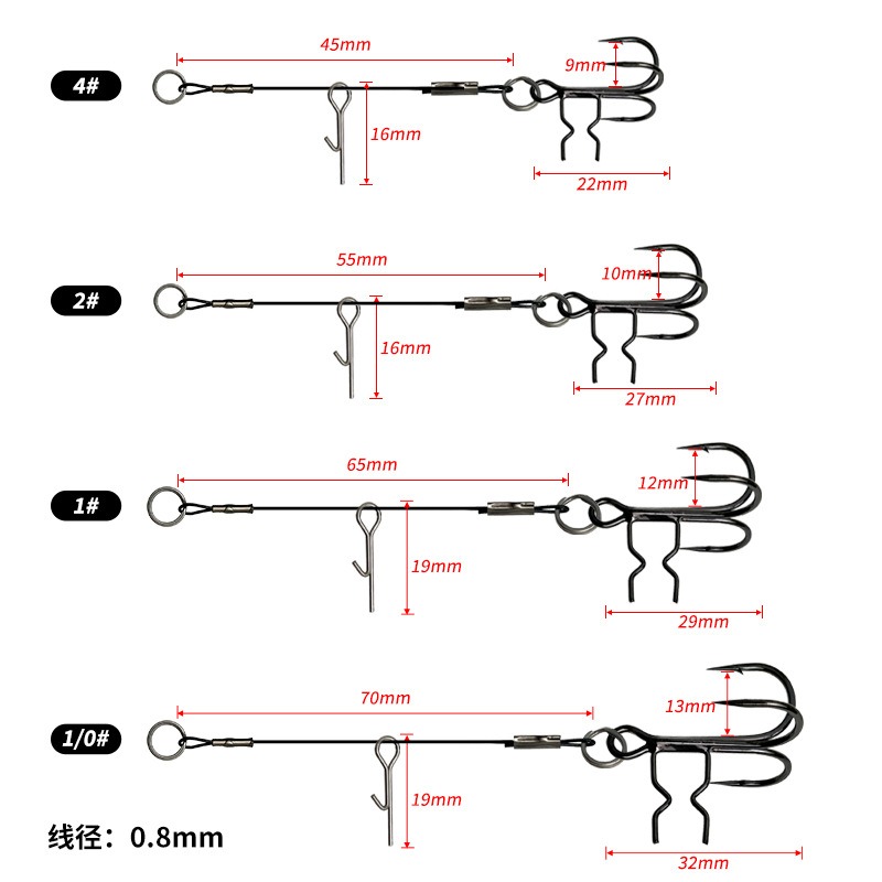 LUREGO 2 Pezzi Stinger Rig T-B - Fishing Hook Weedless recensione e prezzo